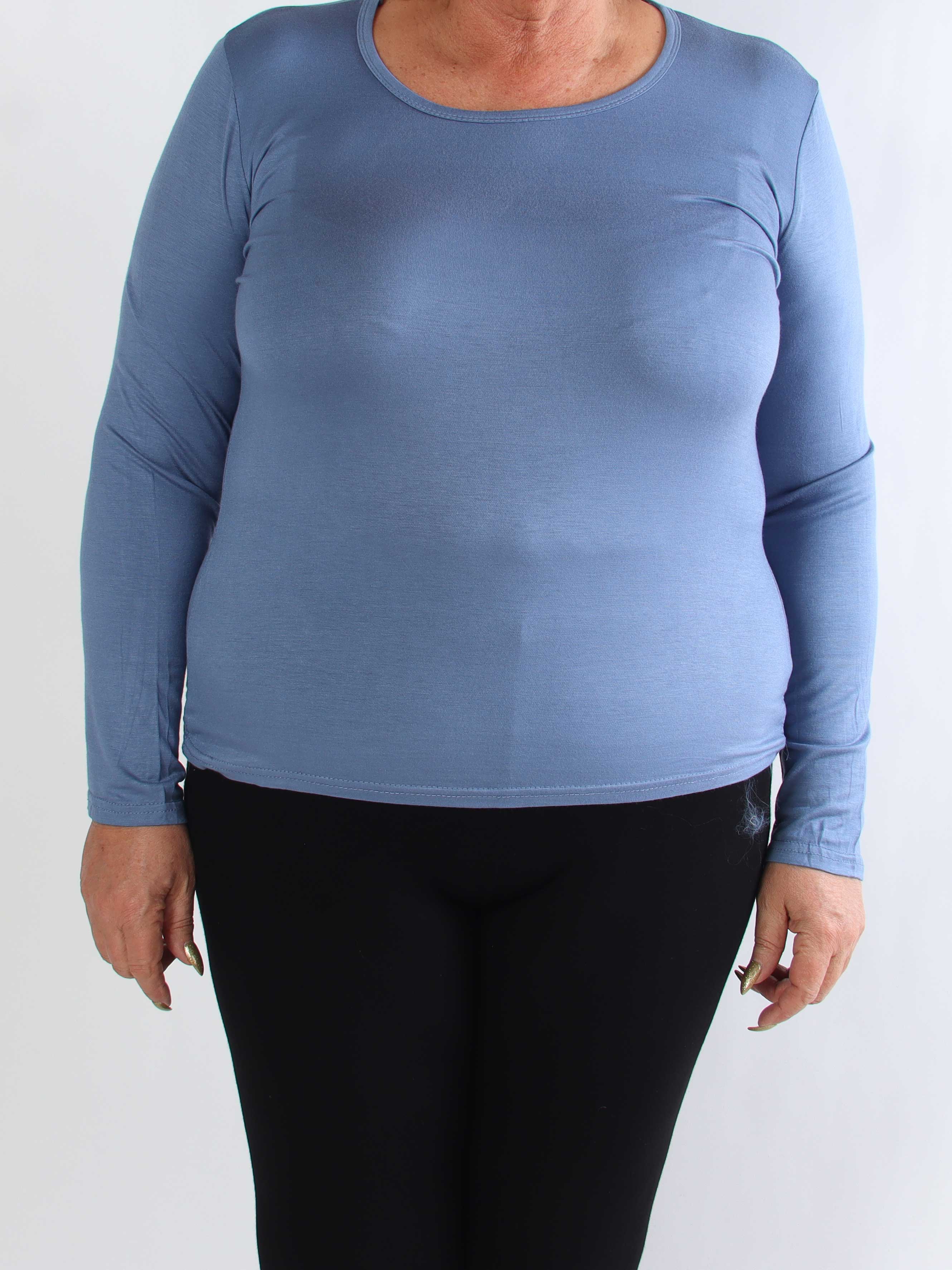 Othilia - Blød langærmet basis bluse